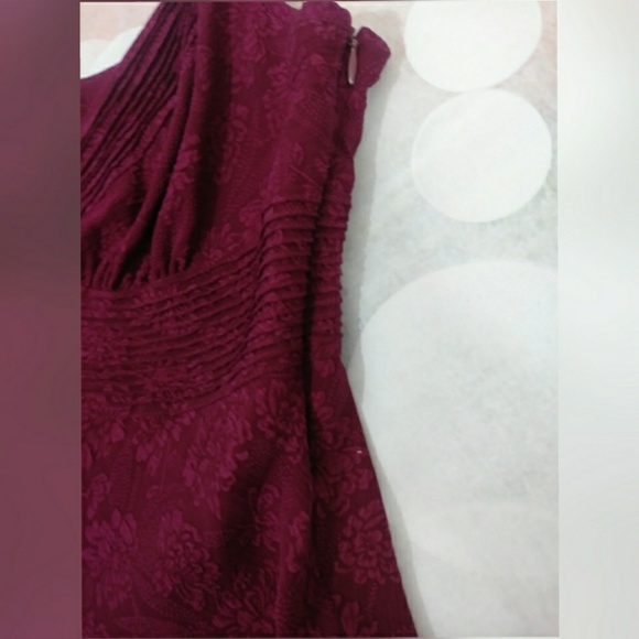 Bebe burgundy spaghetti strap crossover top - Picture 3 of 3